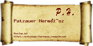 Patzauer Hermész névjegykártya